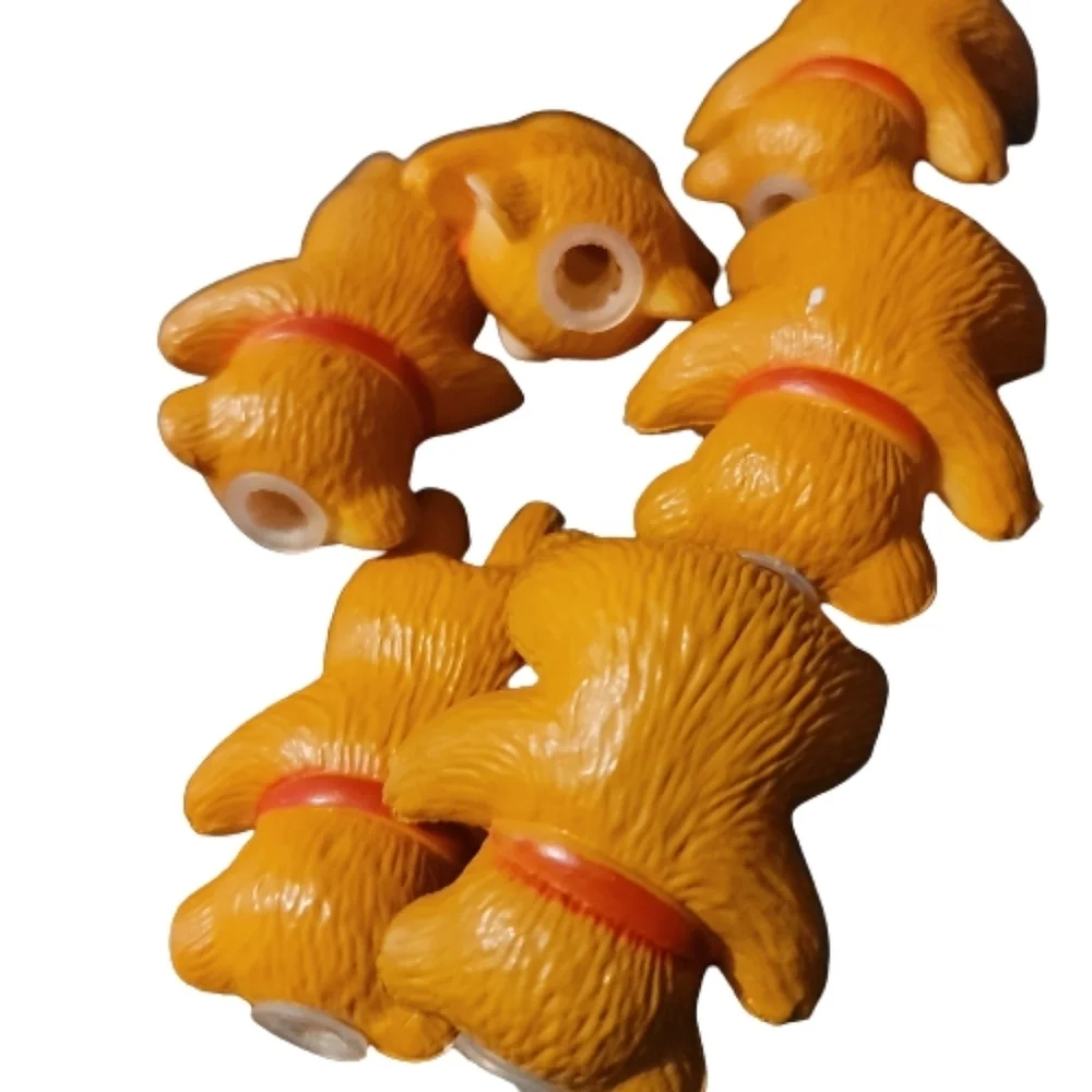 Christmas Bears Wearing Bow Vintage Tree Light Covers Set Of 6 Current Inc.